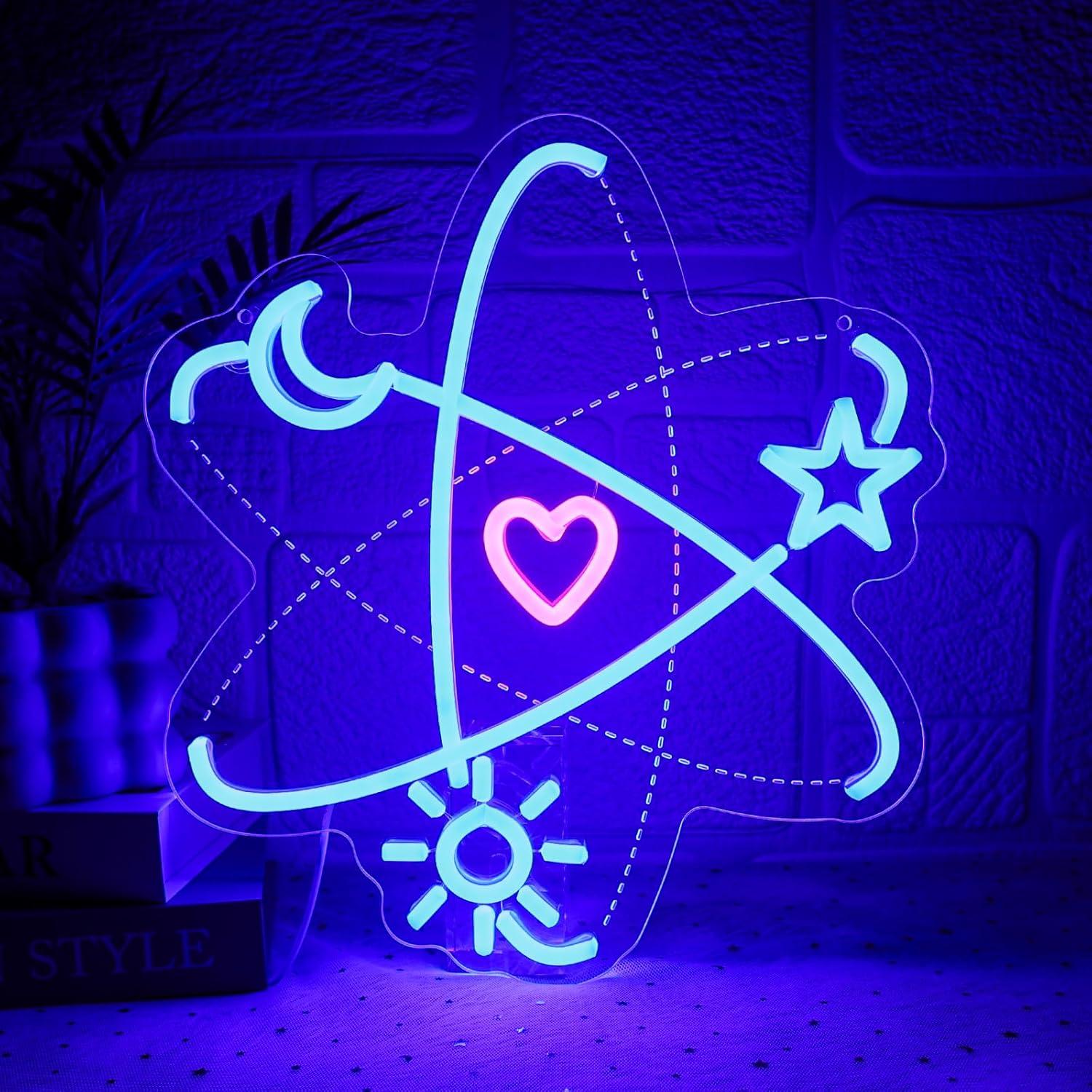 Party Games Lab - Enseigne néon Atomic avec éclairage LED