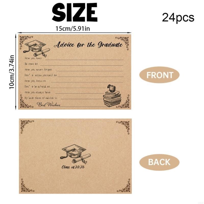 Party Games College - G92C 24PCS CARTES CONSEILS GRADUATION 6X4INCH