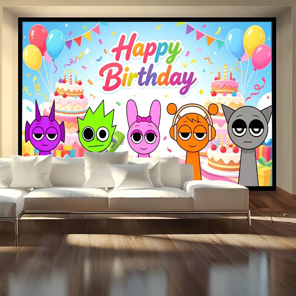 Party Games Stream - Toile de fond photographique Incredibox-Sprunki pour