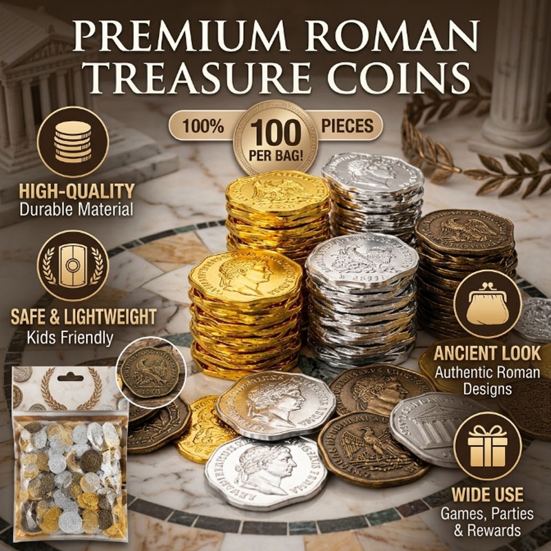 Party Games Gifts - Répliques de pièces de monnaie romaines