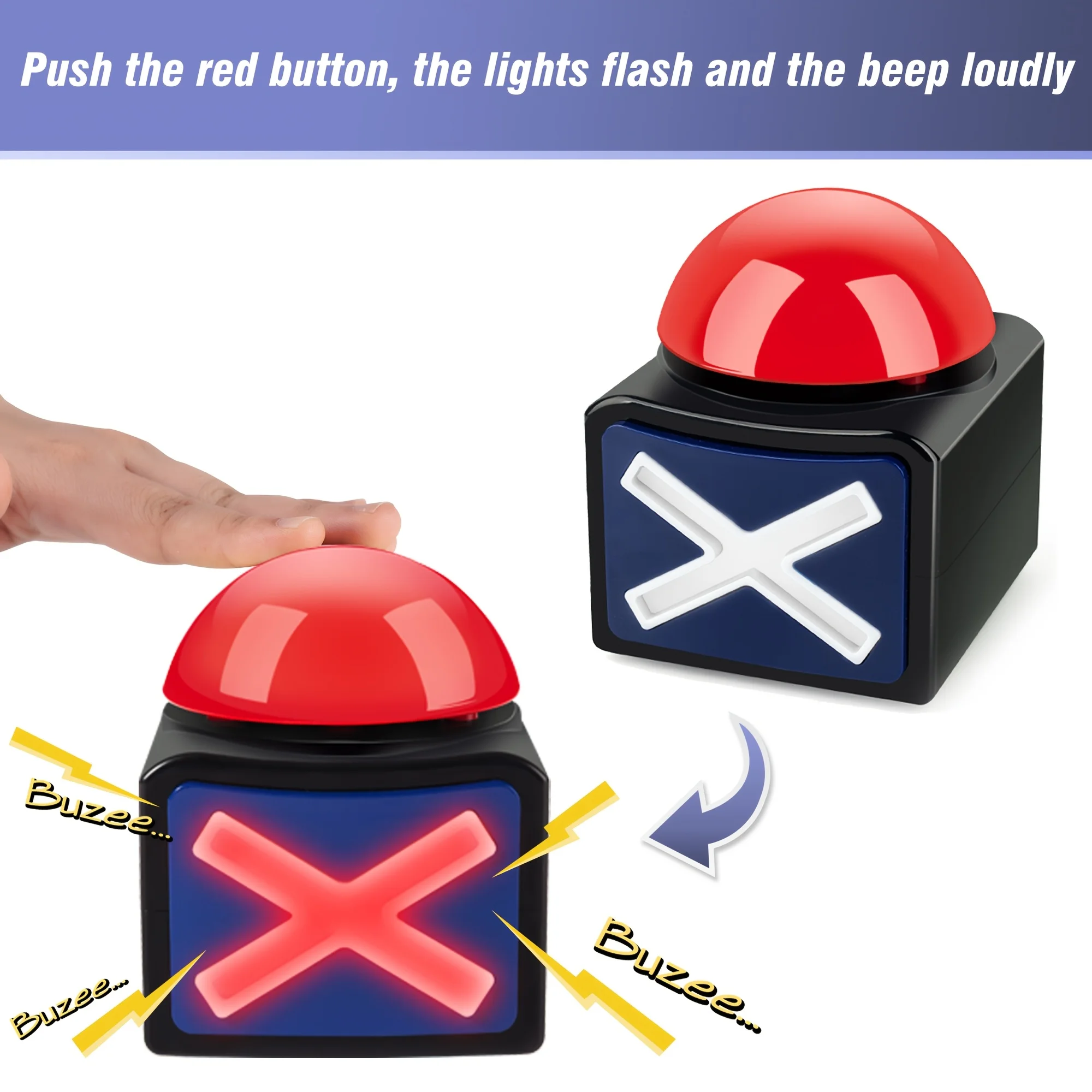 Buzzer sonore lumineux noir et - Party Games Easter For Family avis et prix