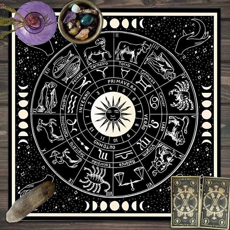 Tapis de Tarot à Motif du Zodi - Zodiac Party Games avis et prix