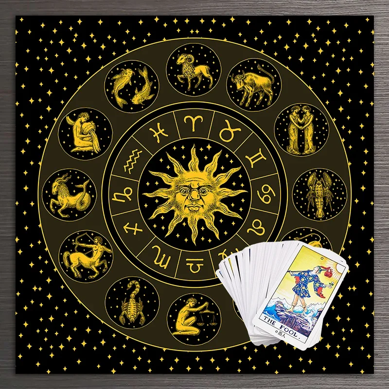 Tapis de Tarot en Velours Doré - Zodiac Party Games avis et prix