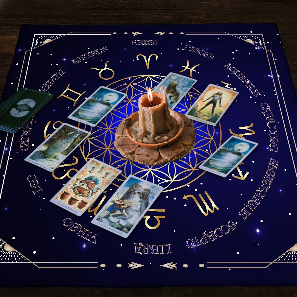 Nappe de tarot avec roue du zo - Zodiac Party Games avis et prix