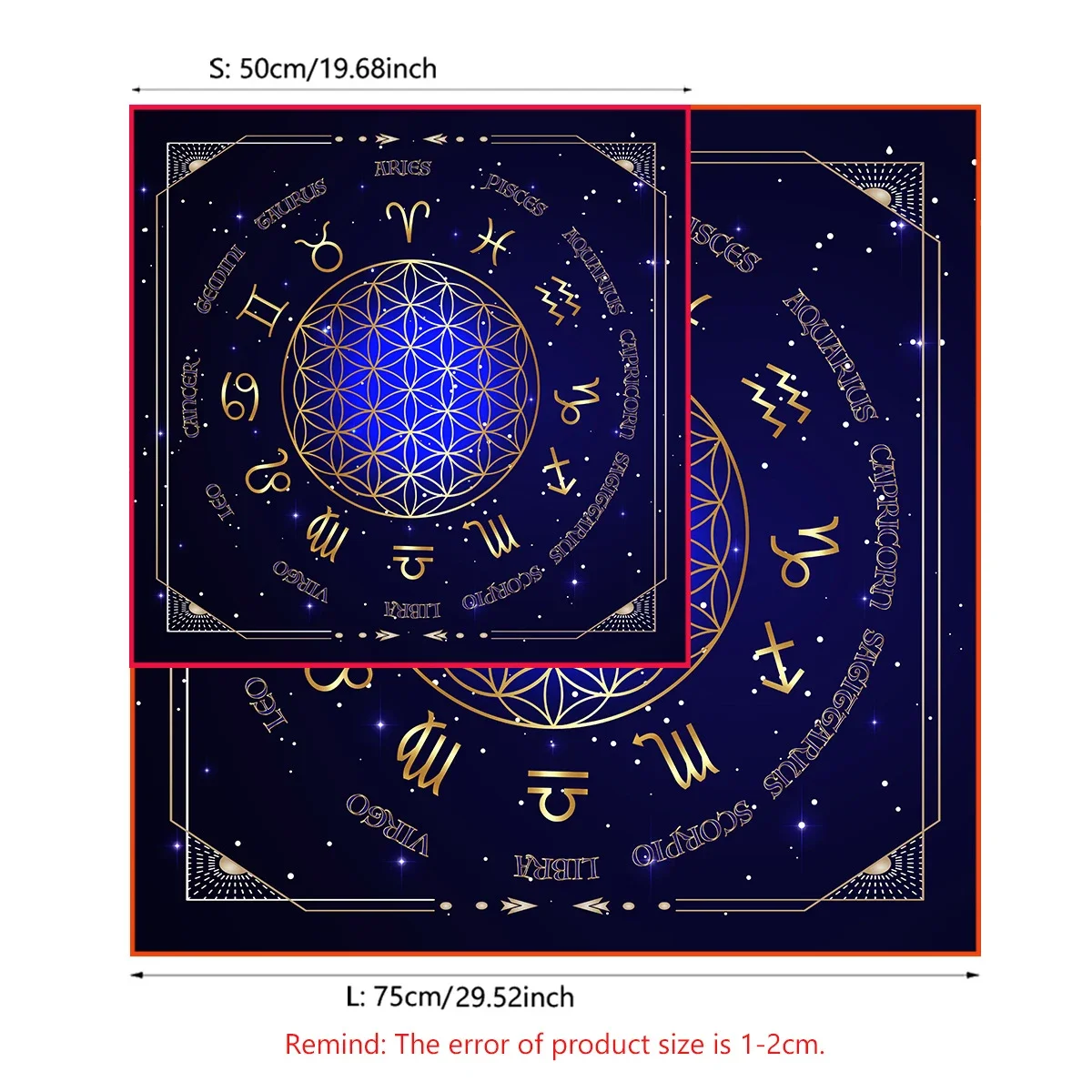 Nappe de tarot avec roue du zo - Zodiac Party Games avis et prix