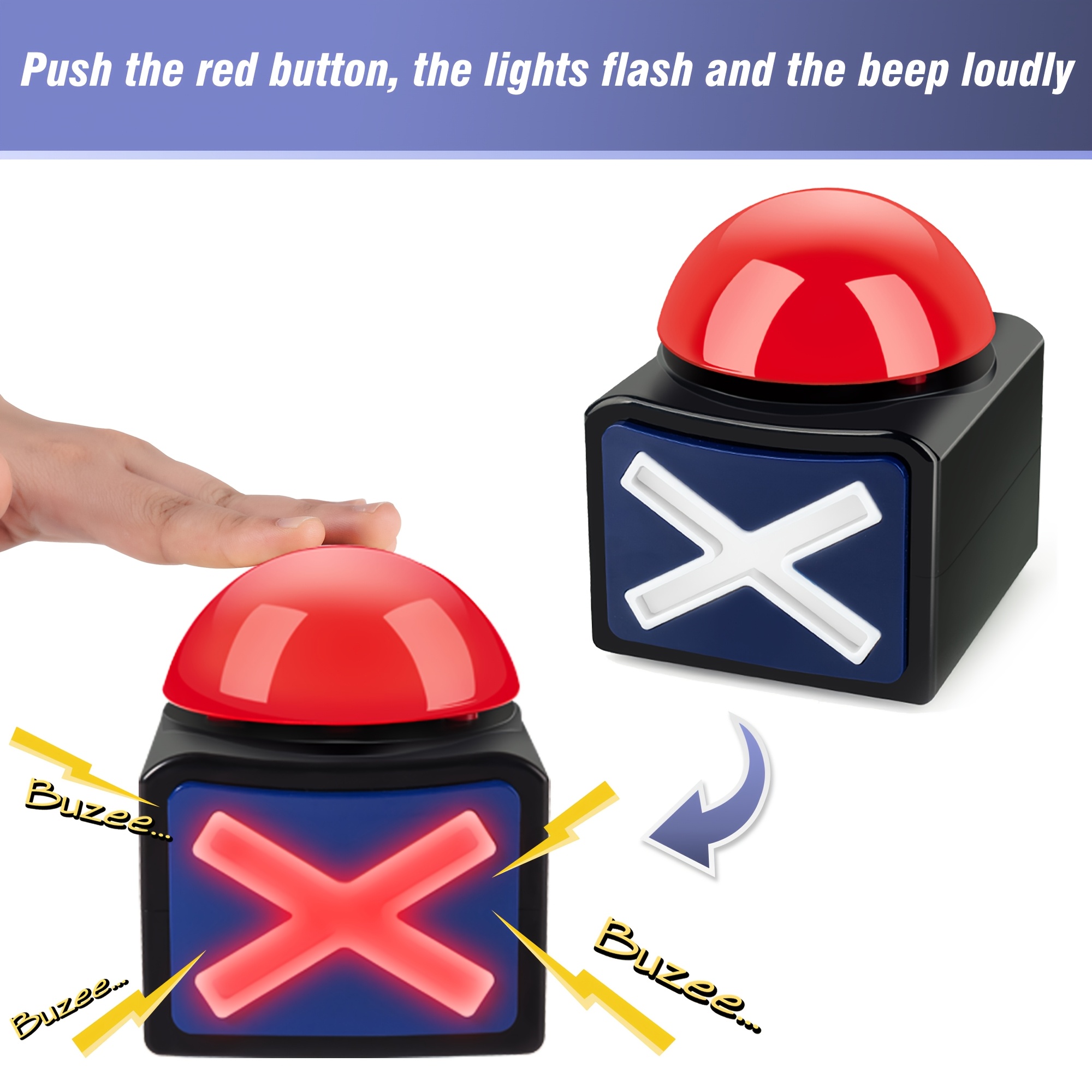 Buzzer sonore lumineux noir et - Party Games Easter For Family avis et prix