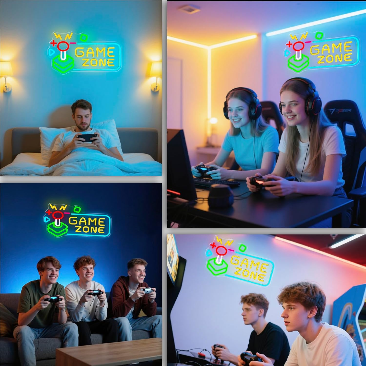 Panneau lumineux néon Game Zon - Party Games Stream avis et prix