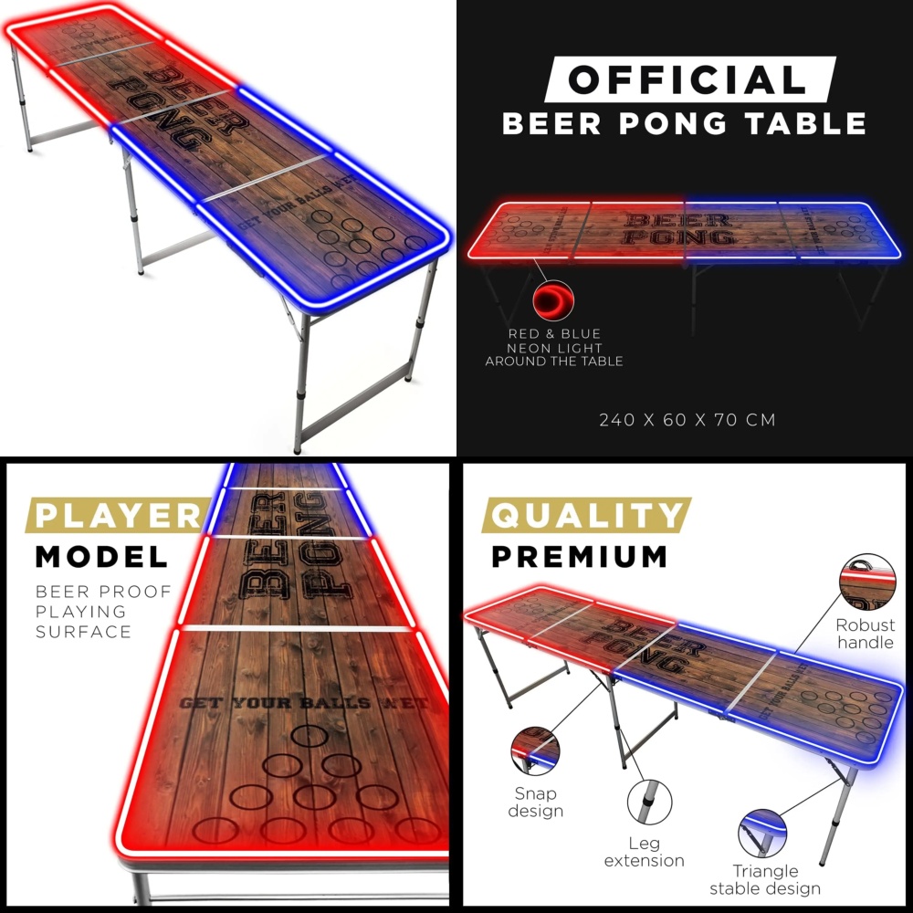 Table de beer pong pliable por - Party Games College avis et prix