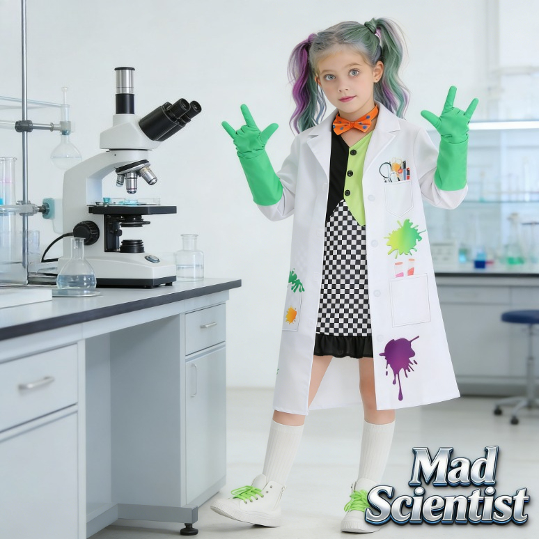Costume de scientifique fou po - Party Games Lab avis et prix